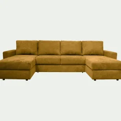 Canapé En Tissu|Canapé 5 Places*alinea Canapé en U convertible en tissu - argan Jaune