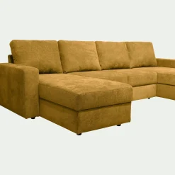 Canapé En Tissu|Canapé 5 Places*alinea Canapé en U convertible en tissu - argan Jaune