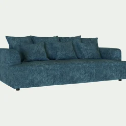 Canapé 4 Places*alinea Canapé fixe 4 places en tissu - Bleu figuerolles