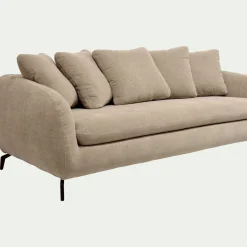 Canapé 4 Places|Canapé Fixe*alinea Canapé fixe 4 places en tissu doux tramé - Beige