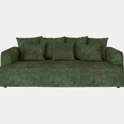Canapé 4 Places*alinea Canapé fixe 4 places en tissu - Vert cèdre