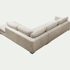 Canapé 5 Places|Canapé Fixe*alinea Canapé grand angle droit fixe avec méridienne en tissu tramé - Beige