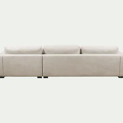 Canapé 4 Places|Canapé Fixe*alinea Canapé grand angle gauche fixe en tissu Bloq - roucas Beige