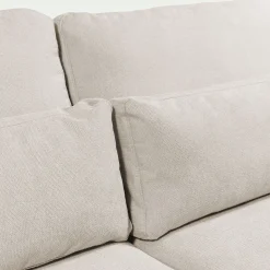 Canapé 4 Places|Canapé Fixe*alinea Canapé grand angle gauche fixe en tissu Bloq - roucas Beige