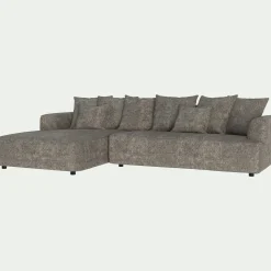 Canapé En Tissu*alinea Canapé grand angle gauche fixe en tissu Genesis - alpilles Beige