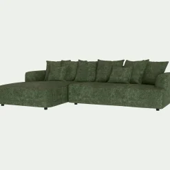 Canapé En Tissu*alinea Canapé grand angle gauche fixe en tissu Genesis - cèdre Vert