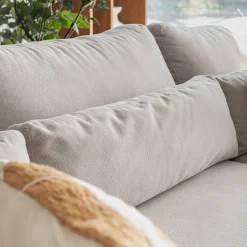 Canapé En Tissu|Canapé 5 Places*alinea Canapé grand angle gauche fixe en tissu - roucas Beige