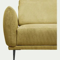 Canapé 5 Places|Canapé Fixe*alinea Canapé grand d'angle droit en tissu memphis avec fonction avance-recul - argan Jaune