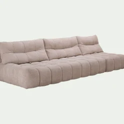Canapé En Tissu|Canapé 4 Places*alinea Canapé modulable avec chauffeuse - Beige