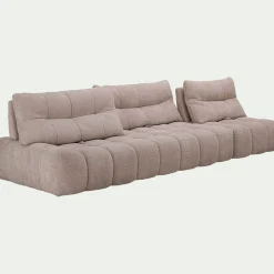 Canapé En Tissu|Canapé 4 Places*alinea Canapé modulable avec chauffeuse - Beige