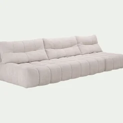 Canapé En Tissu|Canapé 4 Places*alinea Canapé modulable avec chauffeuse - écru Blanc