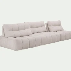 Canapé En Tissu|Canapé 4 Places*alinea Canapé modulable avec chauffeuse - écru Blanc