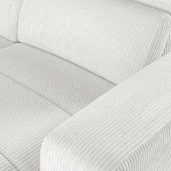 Canapé En Velours|Canapé 6 Places Et Plus*alinea Canapé panoramique convertible avec méridienne gauche en tissu castello - roucas Beige