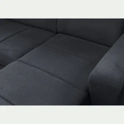 Canapé 6 Places Et Plus|Canapé 4 Places*alinea Canapé panoramique convertible avec méridienne droite en tissu doux - calabrun Bleu