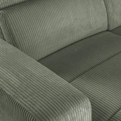 Canapé En Velours|Canapé 6 Places Et Plus*alinea Canapé panoramique conible avec méridienne droite en tissu castello - cèdre Vert