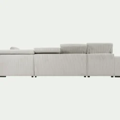 Canapé En Velours|Canapé 6 Places Et Plus*alinea Canapé panoramique convertible avec méridienne droite en tissu castello - roucas Beige