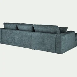 Canapé En Velours|Canapé 2 Places*alinea Canapé petit angle droit fixe en tissu chenille benjo - calaluna Bleu