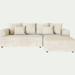 Canapé En Tissu|Canapé Fixe*alinea Canapé petit angle droit fixe en tissu Genesis - ventoux Blanc