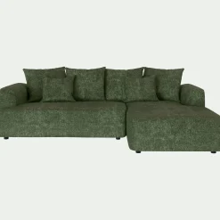 Canapé En Tissu|Canapé 3 Places*alinea Canapé petit angle droit fixe en tissu Genesis - cèdre Vert