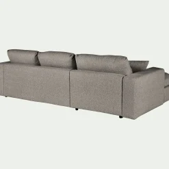 Canapé Fixe|Canapé D'Angle*alinea Canapé petit angle droit fixe en tissu bouclette - clair Gris