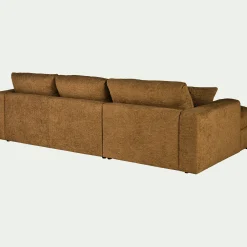 Canapé En Velours|Canapé 2 Places*alinea Canapé petit angle droit fixe en tissu chenille benjo - argan Jaune