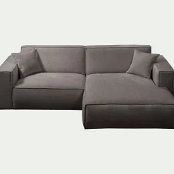 Canapé En Tissu|Canapé 2 Places*alinea Canapé petit angle droit fixe en tissu genesis - Gris