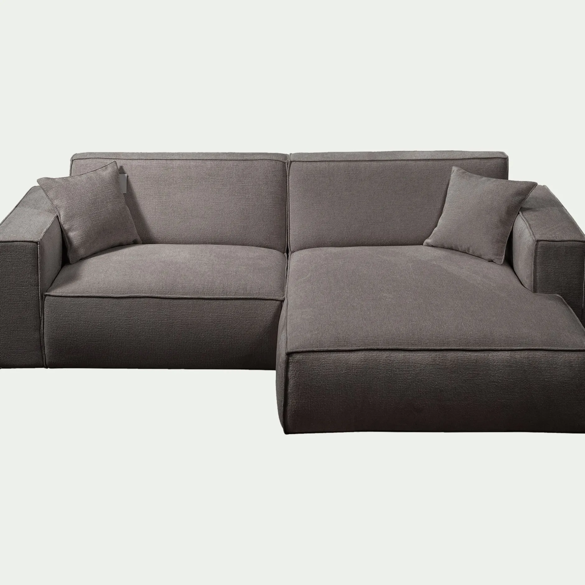 Canapé En Tissu|Canapé 2 Places*alinea Canapé petit angle droit fixe en tissu genesis - Gris