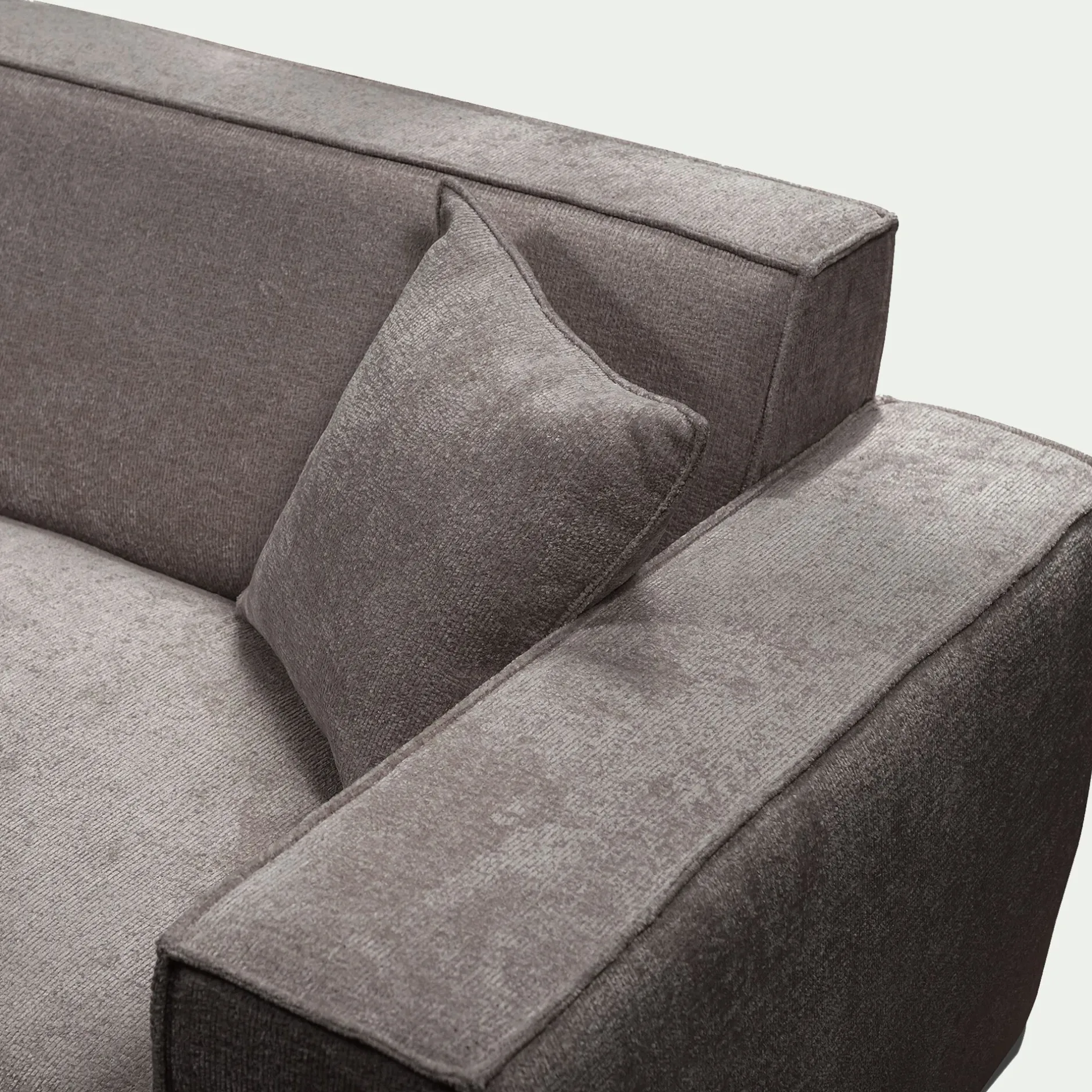 Canapé En Tissu|Canapé 2 Places*alinea Canapé petit angle droit fixe en tissu genesis - Gris