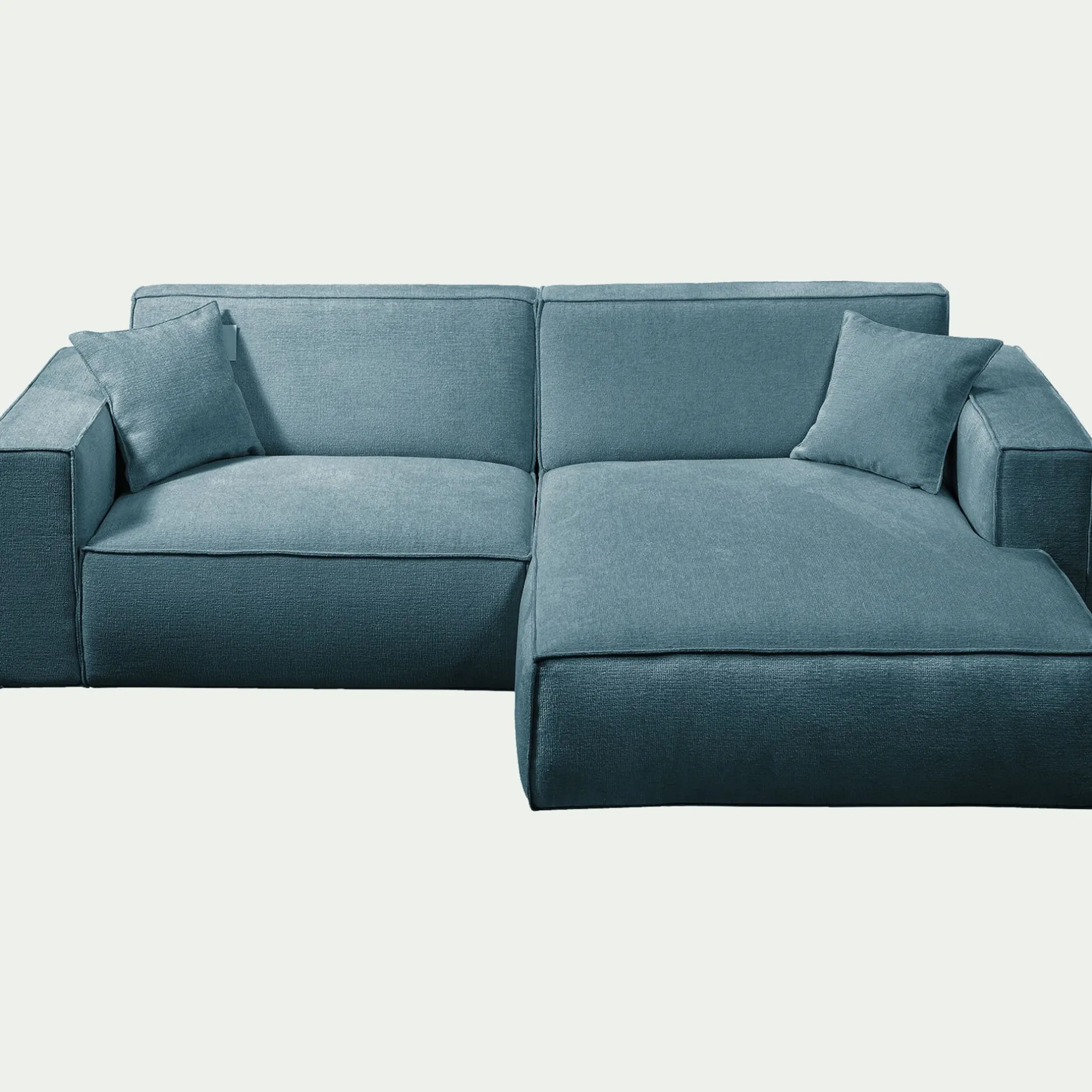 Canapé En Tissu|Canapé 2 Places*alinea Canapé petit angle droit fixe en tissu genesis - Bleu