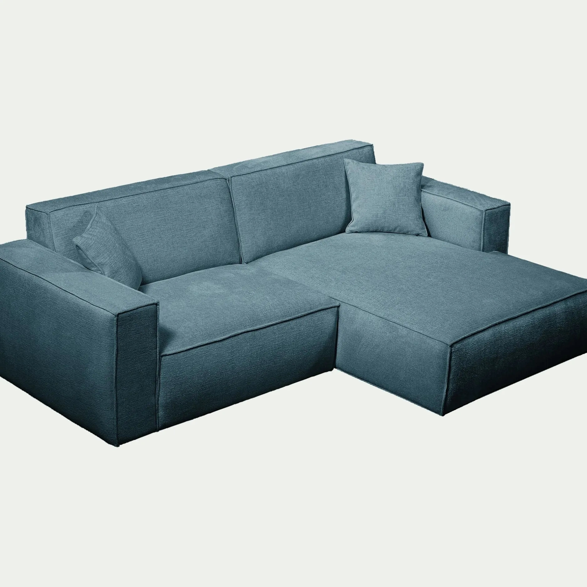 Canapé En Tissu|Canapé 2 Places*alinea Canapé petit angle droit fixe en tissu genesis - Bleu