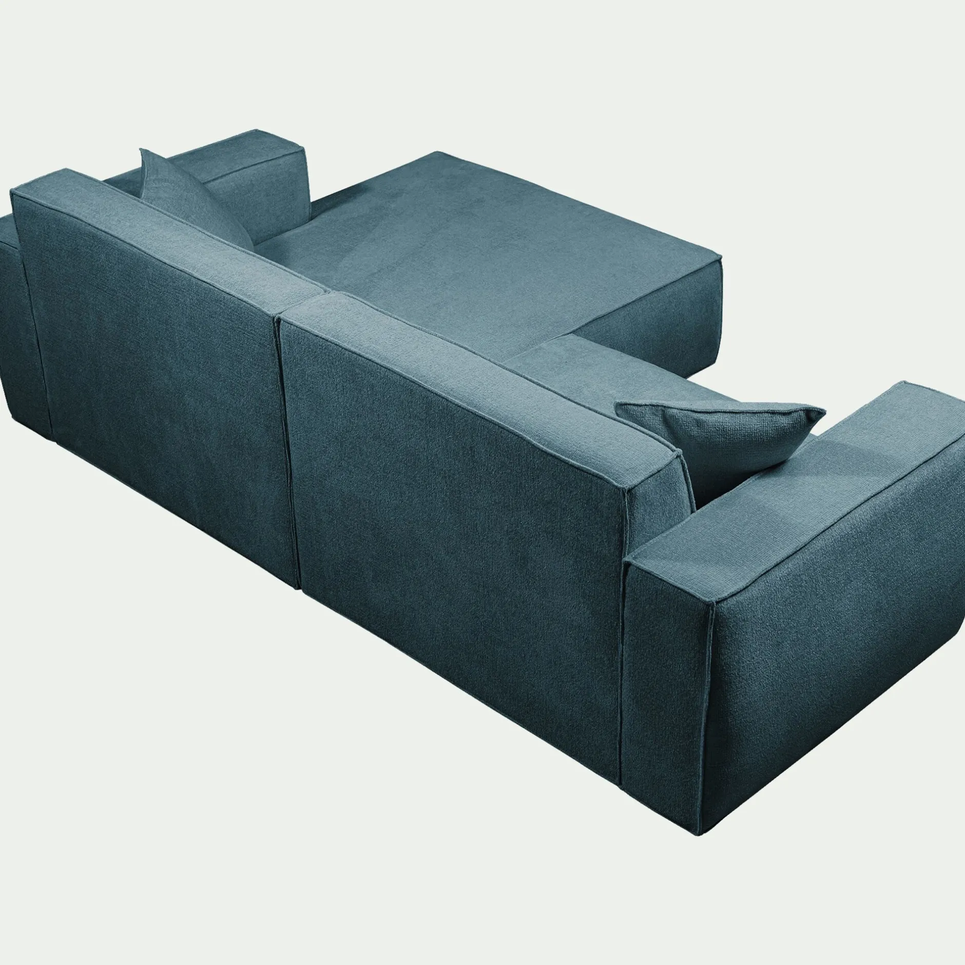 Canapé En Tissu|Canapé 2 Places*alinea Canapé petit angle droit fixe en tissu genesis - Bleu