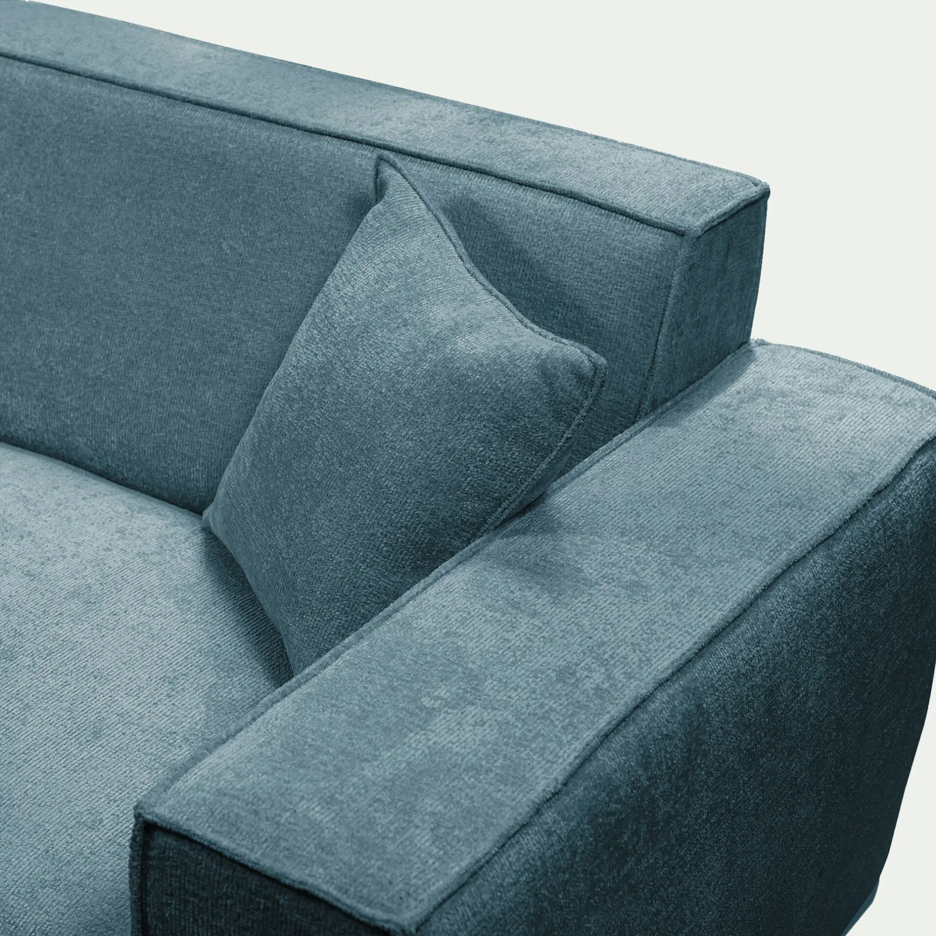 Canapé En Tissu|Canapé 2 Places*alinea Canapé petit angle droit fixe en tissu genesis - Bleu