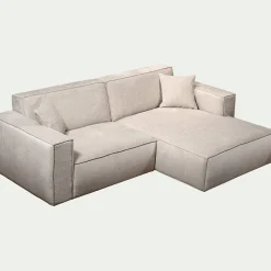 Canapé En Tissu|Canapé 2 Places*alinea Canapé petit angle droit fixe en tissu Genesis - Beige