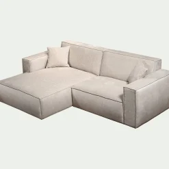 Canapé En Tissu|Canapé 2 Places*alinea Canapé petit angle gauche fixe en tissu Genesis - Beige