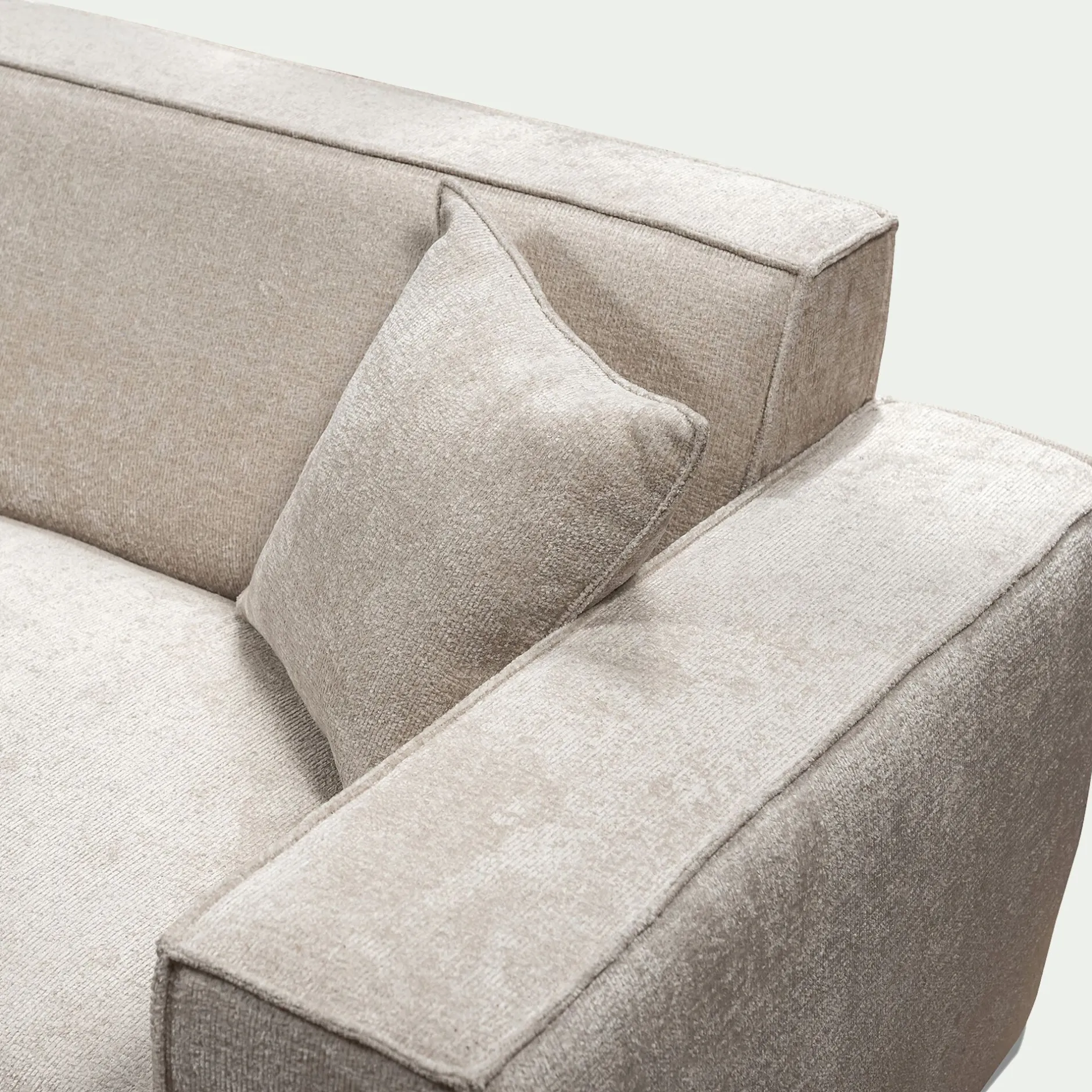 Canapé En Tissu|Canapé 2 Places*alinea Canapé petit angle gauche fixe en tissu Genesis - Beige