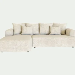 Canapé 3 Places|Canapé Fixe*alinea Canapé petit angle gauche fixe en tissu Genesis - ventoux Blanc