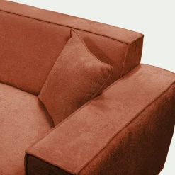 Canapé En Tissu|Canapé 2 Places*alinea Canapé petit angle gauche fixe en tissu genesis - brun rustrel Marron