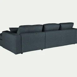 Canapé D'Angle|Canapé En Tissu*alinea Canapé petit angle gauche fixe en tissu bouclette - Bleu