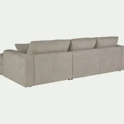 Canapé En Tissu|Canapé 3 Places*alinea Canapé petit angle gauche fixe en tissu chenille benjo - roucas Beige