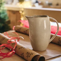 Pichet, Bouteille En Verre Et Carafe|Verre Et Carafe De Noël*alinea Carafe avec anse en grès 1,1L - alpilles Beige