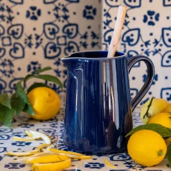 Pichet, Bouteille En Verre Et Carafe*alinea Carafe avec anse en grès 1,7L - Bleu