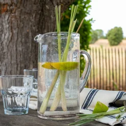 Pichet, Bouteille En Verre Et Carafe*alinea Carafe avec anse en verre bullé 1,1L - Transparent