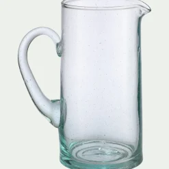 Pichet, Bouteille En Verre Et Carafe*alinea Carafe avec anse en verre recyclé 1,1L - Transparent