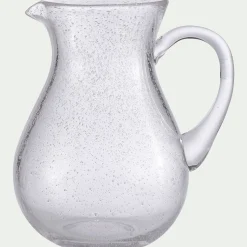 Pichet, Bouteille En Verre Et Carafe*alinea Carafe avec anse en verre bullé 1,5L - Transparent