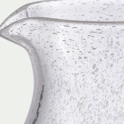 Pichet, Bouteille En Verre Et Carafe*alinea Carafe avec anse en verre bullé 1,5L - Transparent