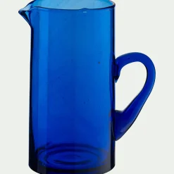 Pichet, Bouteille En Verre Et Carafe*alinea Carafe avec anse en verre recyclé 1,1L - Bleu