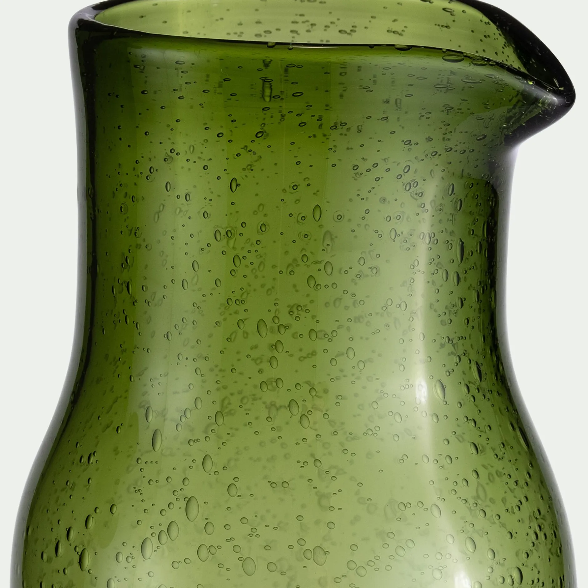 Pichet, Bouteille En Verre Et Carafe|Verre Et Carafe De Noël*alinea Carafe en verre bullé 83cl - avocado Vert