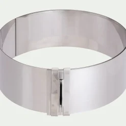 Emporte-Pièce Et Cercle À Pâtisserie|Moule À Gâteau*alinea Cercle réglable en inox D16cm à D28cm - Argenté