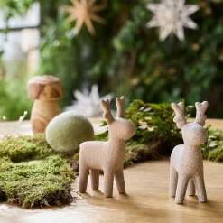 Décoration De La Table De Noël|Objet Décoratif De Noël*alinea Cerf à poser H18,5cm - (modèle aléatoire) Beige