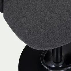 Tabouret Haut De Bar*alinea Chaise de bar en acier et tissu H63,5cm - Gris